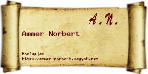 Ammer Norbert névjegykártya